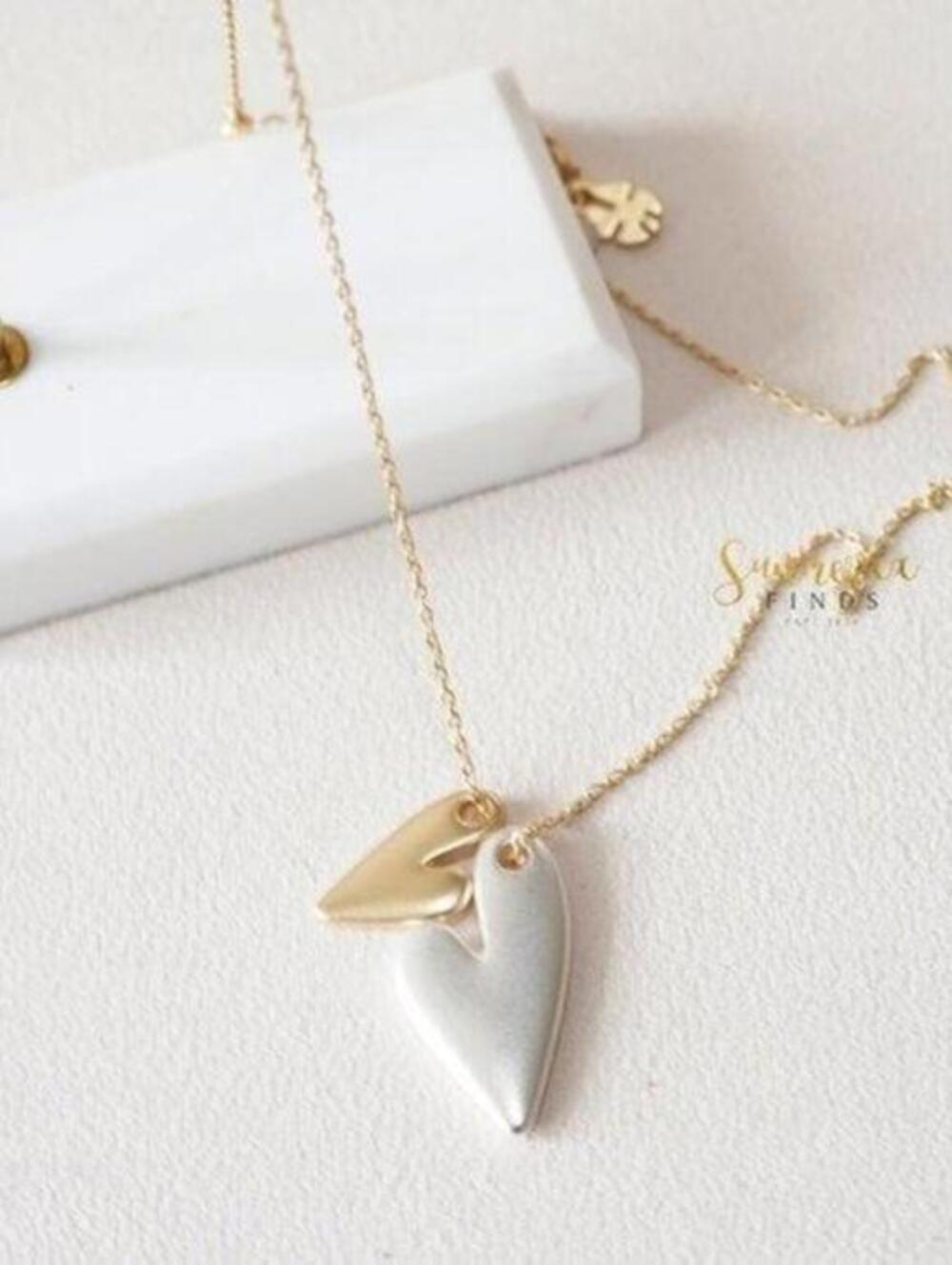 Lucky Brand Heart Charm Pendant Necklace